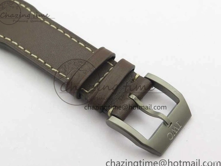 MIROTIME 0507 Mark XVIII IW327006 Titanium V7F 1:1 Best Edition Black Dial on Brown Leather Strap A Attractive 7080